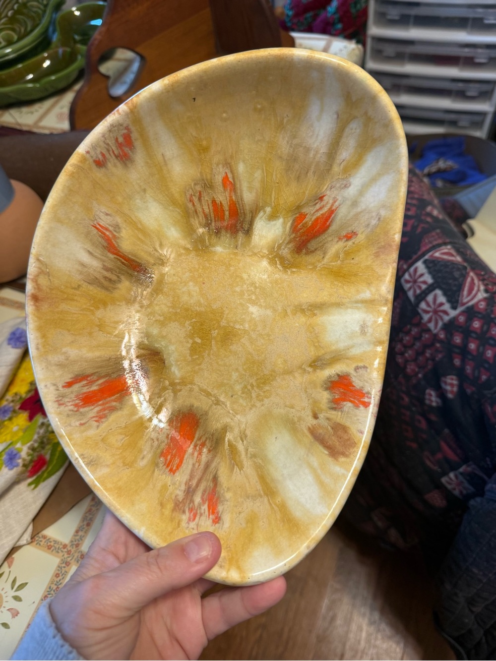 vintage mid-century modern ceramic or pottery dish